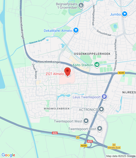 Google maps image for Stacja Ratunkowa dla lekarzy rodzinnych Almelo (dawniej CHPA)