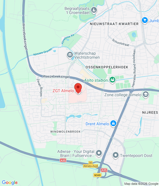 Google maps image for Stacja Ratunkowa dla lekarzy rodzinnych Almelo (dawniej CHPA)