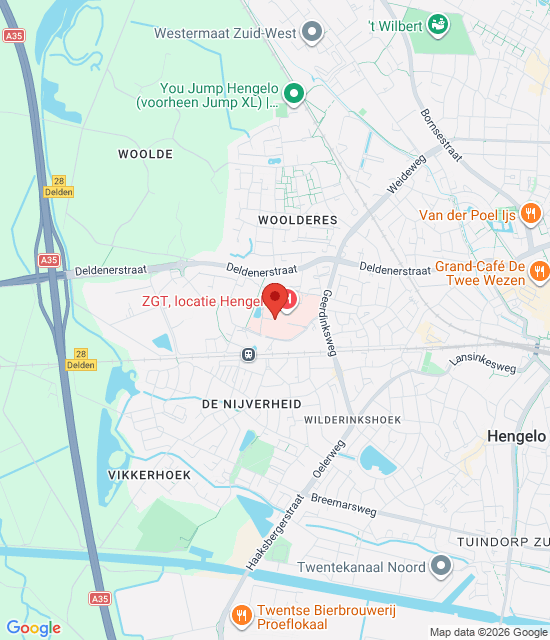 GP Acil Durum Merkezi Hengelo için Google harita resmi