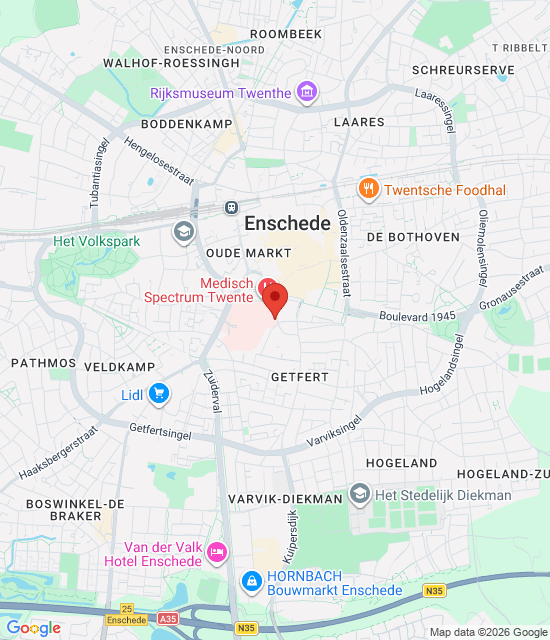 Google maps afbeelding voor Huisartsenspoedpost Enschede